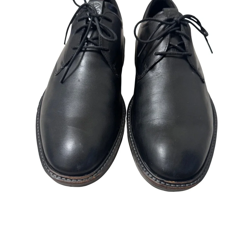 ECCO ST.1 Hybrid Plain Toe Oxford Mens 11-11.5 Black Leather Excellent 836404